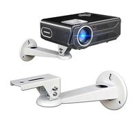 equlup Projector Shelf, 360° Rotatable Aluminum Alloy Mini Projector Wall Mount Adjustable DSLRs Wall Bracket LED Video Hanger Holder for Home Theater Office Classroom