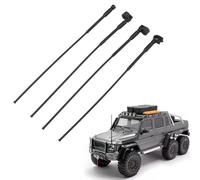equlup RC Crawler Car Simulation Antenna, 4pcs Plastic RC Antenna Simulation Decoration Accessories Compatible for Axial SCX10 90046 UTB10