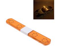 equlup RC LED Police Light, 145x22x12mm/5.7x0.9x0.5in 4.8-6V Bright Simulation Lamp Police Flash Light for 1/8 1/10 Axial SCX10 RC Cars (Yellow)