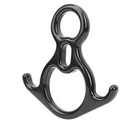 equlup Rescue Figure 8 Loop Descender, Magnesium Aluminum Alloy Climbing Belay Device Brakedown Protector Equipment