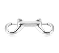 equlup Scuba Diving Buckle 316 Stainless Steel Double Ended Bolt Snap Hook Marine Grade Double End Diving Clips (90mm)