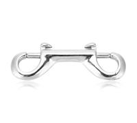 equlup Scuba Diving Buckle 316 Stainless Steel Double Ended Bolt Snap Hook Marine Grade Double End Diving Clips (77mm)