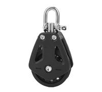 equlup Stainless Steel Sailboat Pulley, Nylon Secure Connection Kayak Pulley Roller Lifting Tool Silence Rotation Traction Wheel for Boat Ocean Going Ship