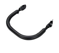 equlup Stroller Armrest Black PU Leather Bumper, Universal Handle Extended Handle Stroller Rod Detachable Safety Front Bar Crossbar Accessories for Outside Walk