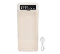 equlup Timer Cell Phone Lock Box, Portable ABS Time Phone Locked Rechargeable Self Discipline Screen Time Control Box for Students Adults Focus (Cream White)