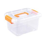 equlup Transparent Storage Box, Multipurpose Large Capacity Stackable Dust proof Plastic Storage Container Bin with Lid for Stationery Clothes jewelry (M)