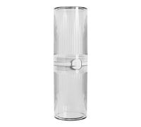 equlup Travel Toothbrush Holder, PET Light Luxury Double Cups Portable Toothpaste Storage Container for Business Camping School (White)