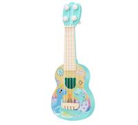 equlup Ukulele Guitar Toy, Cartoon Toddler Guitar Toy Mini 4 Strings Kids Ukulele Educational Learning Musical Instrument for Children Musical Enlightenment (Dinosaur Pattern)