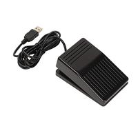 equlup USB Foot Switch Pedal, Mechanical Single Foot Switch with 2 Meters Cable Programmable Footswitch Mouse Keyboard for Computer Video Game