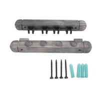 equlup Wall Mounted Cue Holder Rack, 4 Slots Wooden Billiard Cue Holder Space Saving Pool Table Rods Organizer with Clips for Billiards Table Accessories