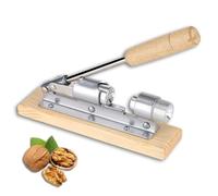 equlup Walnut Cracker, 23cm / 9.1inch Mechanical Nut Opener Heavy Duty Shell Cracker Multi Functional Adjustable Threaded Cone Opening Tool for Kitchen Home Living Room