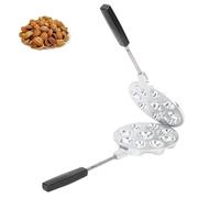 equlup Walnut Waffle Pan, Aluminum Alloy Stovetop Cookie Baking Mold Non Stick Baking Tray Dishwasher Safe Bakeware for Home Nut Cake Cookie Making