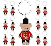 Equsion 12 Pcs St. Patrick's Day 4 Leaf Clover Keychains with Horseshoe Pendent Shamrock Irish Good Luck Gifts for Women Men