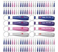 Equsion 20 Pcs CNA W ifts Bulk Certified Nursing Assistant Silicone Keychain Happy Appreciation CNA Party Favors