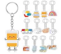 Equsion 24 Pcs Pharmacist Keychain Gifts Bulk Pharmacy Technician Accessories Pharmacist Graduation Gifts Acrylic Pills Medicine Keychains Pharmacy W ppreciation Ideas Party Favor for Women
