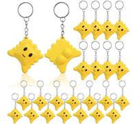 Equsion 24 Pcs Ravioli Pasta Keychain Bulk Mini Ravioli with Butt Cheeks Keychain Cute Italian Food Keyring Gift for Birthday Party Food Themed Holiday Supplies Wallet Backpack Key Pendant Accessories