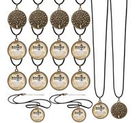 Equsion 25 Pcs Christian Gifts for Men Bible Verse Necklace Bulk Pendant with Chain Religious Church Prayer Gift for Men Pastor Appreciation Day Thanksgiving