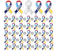 Equsion 60 Pcs Autism Awareness Pins Items Autism Enamel Lapel Pins Gifts Bulk for School Classroom Social Public Charity Supplies