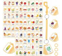 Equsion 81 Pcs Autism Behaviour Communication Cards for Speech Delay Visual Aid Language Learning Cue Cards Special Ed Special Ed Feelings Emotions Flash Card for Autism Communication(Yellow)