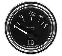 Equus 7362 2" Fuel Level Gauge, Chrome with Black Dial