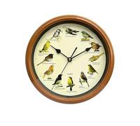 Eqvexd Bird Wall Clock, Singing Bird Wall Clock,Novelty Chiming,10 /13Inch Quartz with 12 Different Bird Songs for Home Decor(B,13 inches)