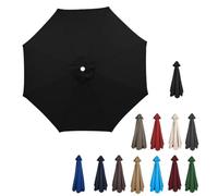 Eqvexd Garden Parasol Replacement Canopy,6-arm/8-arm Cover for 2m/2.7m/3.5m Cantilever Canopy Thermal insulation(H,4m/8 ribs)