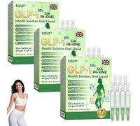 EQVP GLP-1 Six-in-One Health Solution Oral Liquid, Advanced GLP-1 Oral Liquid, Multi-Action GLP1 Oral Solution, Natural EQVP GLP1 Six in One Oral Solution for All Men and Women (3 Pack)
