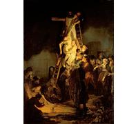 EQVRDCUW Classic Oil Painting Picture on Canvas Canvas Wall Artwork The Descent from the Cross By Rembrandt van Rijn 60x90cm