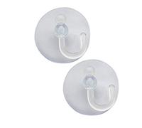 EQWQSIXD 10 Pieces Bathroom Kitchen Wall Clear Strong Suction Cup Hook Ring Hangers Vacuum Sucker Clear Sucker, 3CM