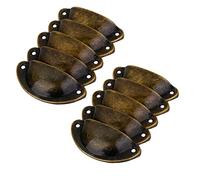 EQWQSIXD 10 Pieces Victorian Cup Shell Kitchen Cupboard Drawer Cabinet Door Pull Handle c