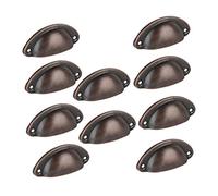 EQWQSIXD 10 Pieces Victorian Cup Shell Kitchen Cupboard Drawer Cabinet Door Pull Handle f