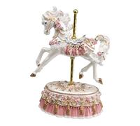EQWQSIXD Carousel Horse Statue Fine Workmanship Music Box for Living Room Desk Indoor