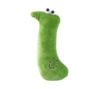 EQWQSIXD Cat Catnip Toy Gift Kitten Interactive Plush Toy Bite Resistant Chewing Toy Green Snake 12cm