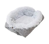 EQWQSIXD Cat Pet Bed Plush Cushion Breathable Multifunction Kennel Mat Mattress Gray