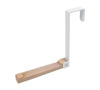 EQWQSIXD Foldable Over The Door Hook Portable Door Coat Rack for Coats Towels Clothes White