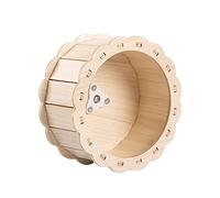 EQWQSIXD Hamster Wooden Running Wheel Toys Exercise Wheel Syrian Hamster Mice Silent, 13cm