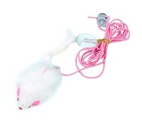 EQWQSIXD Simulation Mouse Interactive Cat Toys Chase Exercise Funny Pet Interaction, Gray White Ramdom