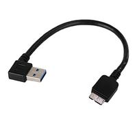EQWQSIXD USB 3.0 A Angled 90 Degree to Micro B Data Cable External Hard Drive Disk HDD High Speed SSD Data Cord