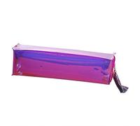 EQWQSIXD Women Girls Glitter PU Pencil Case Pen Cosmetic Bag Party Makeup Pouch DIY Pencil Handbag Case, multi-colored rose red