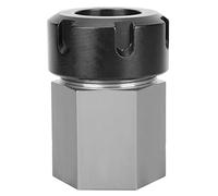 ER 32 Collet Block Square Shank Chuck Holder for CNC Lathe Engraving Machine Tool Steel 50mm OD 27mm Through Hole