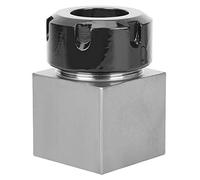 ER 32 Square Collet Chuck Block Holder, Precision CNC Lathe Engraving Machine Tool, High Strength Hard Steel Material, Quick Setup, Through Hole for Long Parts Machining