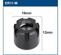 ER Collet Chuck Nut, High Concentricity, Suitable for ER25 UM, ER32 UM, ER40 UM (ER11-M)