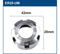 ER Collet Chuck Nut, High Concentricity, Suitable for ER25 UM, ER32 UM, ER40 UM (ER25 UM)
