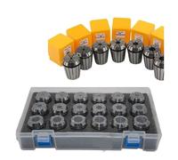 ER Collet Set ER11 ER16 ER20 ER25 ER32 ER40 High Precision 0.008mm Tools Holder Clamping Spring Collect Chuck for Workshop, Factory(Color 1 A (0.015mm),ER25-15Pcs)