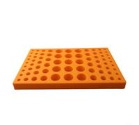 ER Collet Storage Box 80 Hole CNC Tool Organizer with Quick Splicing Buckle for ER25 ER32 Collets Workshop 5S Management Orange(75 Holes Collet)