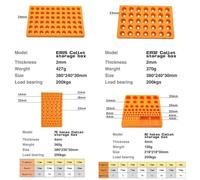 ER Collet Storage Box for CNC Machine Tools, Heavy-Duty PP Finishing Rack with 60-Hole Capacity, Compatible with ER25 and ER32 Collets, Quick Splicing Buckle De(75 Holes Collet)
