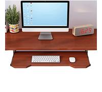 Er Desk Extension, Adjustable Keyboard & Mouse Platform Under Desk, 14-Inch Silent Rails, A-Teak, Spacious 60x30 cm Sliding Keyboard Tray for Comfortable Workspace