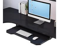 Er Desk Extension, Under-Desk Keyboard & Mouse Platform, Adjustable Sliding Keyboard Tray with 14-Inch Quiet Rails, Black, 60x30 cm - Optimize Your Workspace!