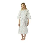 ER Direct Ladies Women Marlon Floral Spring Poly Cotton Wrap Robe Dressing Gown Night Dress (Lilac, 20-22)