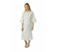 ER Direct Ladies Women Marlon Floral Spring Poly Cotton Wrap Robe Dressing Gown Night Dress (Pink, 24-26)